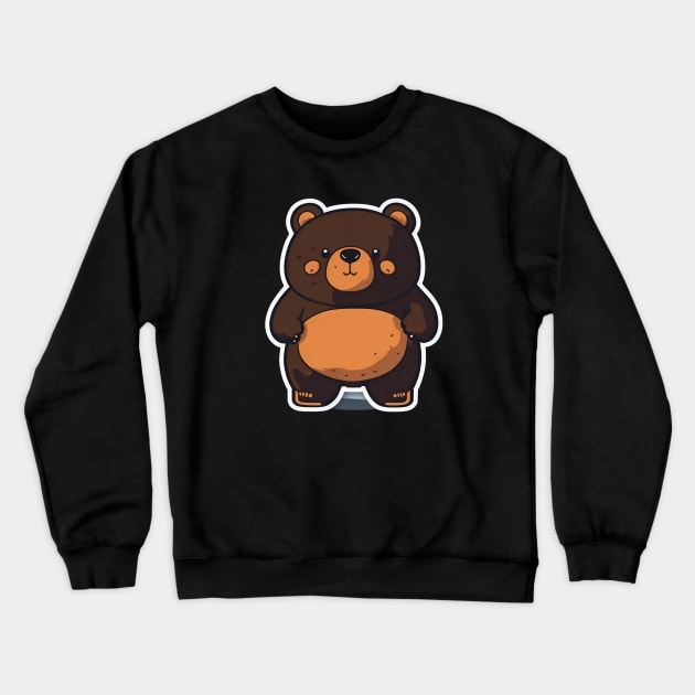 Cute Chubby Bear Crewneck Sweatshirt by Trip Tank